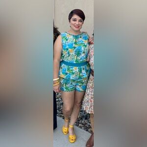 Unique Vintage Tropical Button-Down Blouse